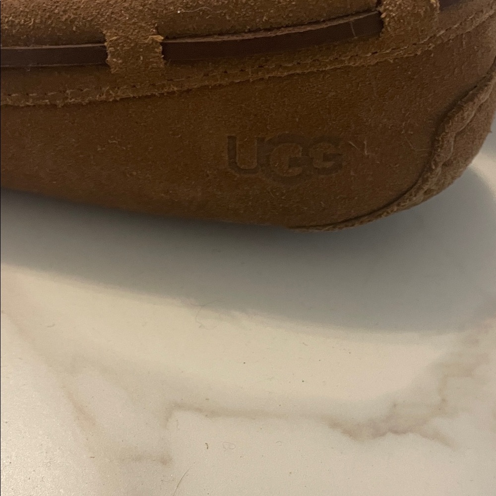 UGG Tan Suede Moccasin Slippers Size 6 - Picture 5 of 5